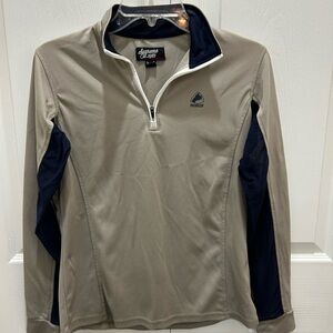 Horze Supreme 1982 Trista Women's Riding Equestrian LS  Sun Shirt beige US 8